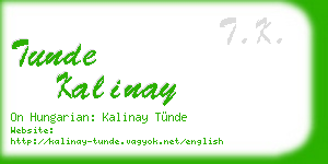 tunde kalinay business card